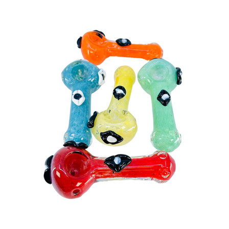 HPSN20 - 5 Inch Handpipe - With Flowers Art - Assorted Colors HPSN20 - 5 Inch Handpipe - With Flowers Art - Assorted Colors