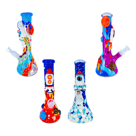 AL61 - Space Themed 10 Inch Waterpipe Beaker