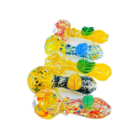 4 Inches - Handpipe - Leaf - Assorted - Price Per Piece 4 Inches - Handpipe - Leaf - Assorted - Price Per Piece