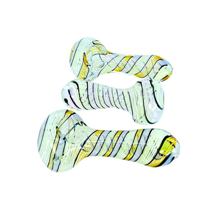 Slime Swirling Art Handpipe - 4 Inch - 3 Counts Per Pack - Assorted Colors - HPMS85