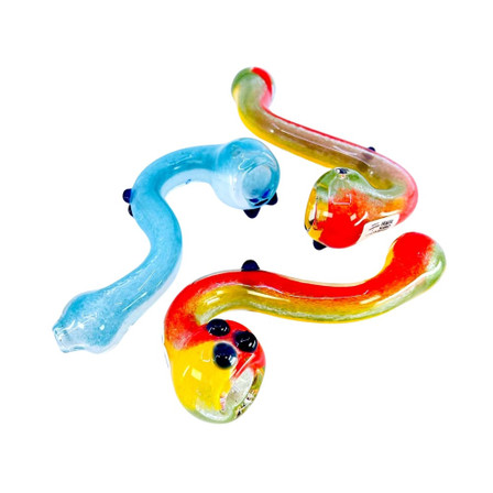Sherlock Handpipe With Multi Color Rasta - 5 Inch - Assorted Colors - Price Per Piece - HPSO5
