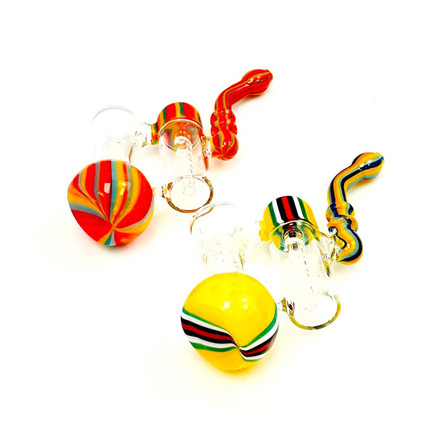 Double Chamber Bubbler - 7 Inch - Assorted Colors - Price Per Piece - WCB1 Double Chamber Bubbler - 7 Inch - Assorted Colors - Price Per Piece - WCB1