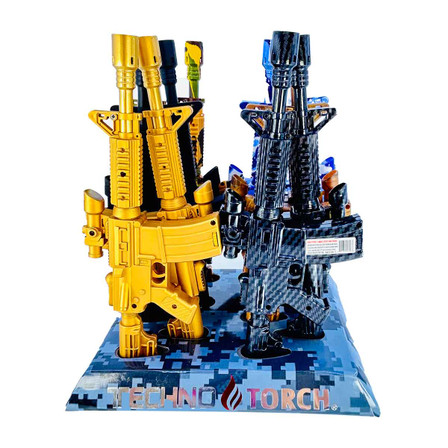 Techno Torch - 9 Inch BBQ Torch Lighter - AR-15 - 12 Counts Per Display - Assorted Designs - LTAR15DISPLAY