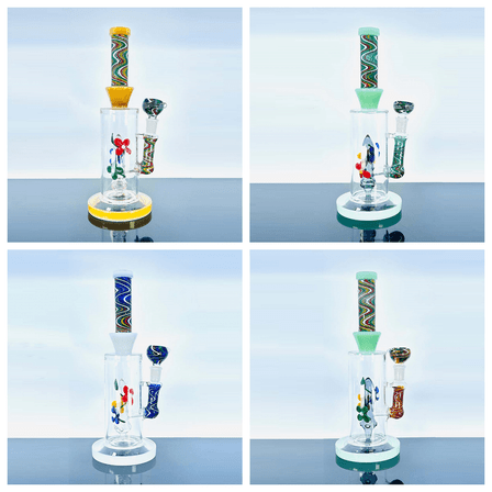 Waterpipe With Inline Showerhead Perc - 11 Inch - WPAG102