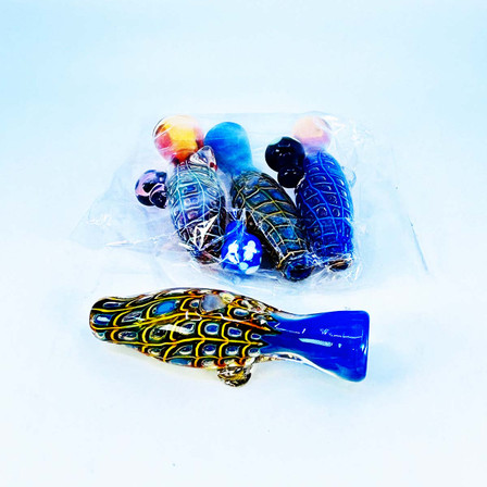 AGOH3 - 3 Inch One Hitter - Fancy with Mushroom - 4 Pieces Per Pack AGOH3 - 3 Inch One Hitter - Fancy with Mushroom - 4 Pieces Per Pack