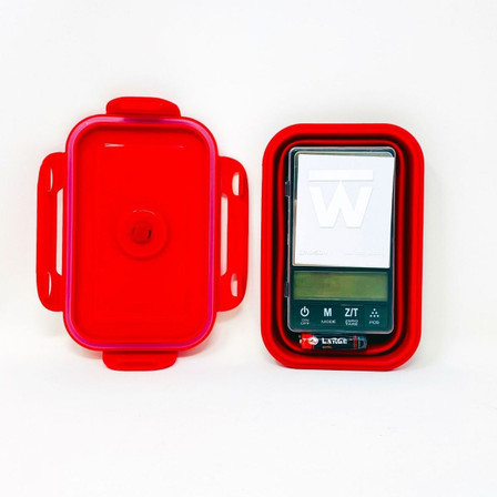 Truweigh Crimson Collapsible Bowl Scale - 200Gram x 0.01Gram Black-Red Truweigh Crimson Collapsible Bowl Scale - 200Gram x 0.01Gram Black-Red