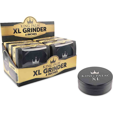 King Palm Grinder Xl - 4 Inch - 2 Part - Black King Palm Grinder Xl - 4 Inch - 2 Part - Black