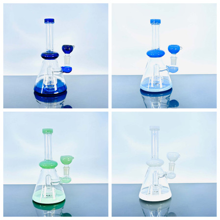 Waterpipe Beaker With Matrix Perc - 8 Inch - WPAG116