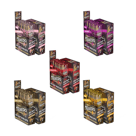 Tuxedo Hemp Wraps - 2 Pieces Per Pack - 25 Packs Per Box Tuxedo Hemp Wraps - 2 Pieces Per Pack - 25 Packs Per Box