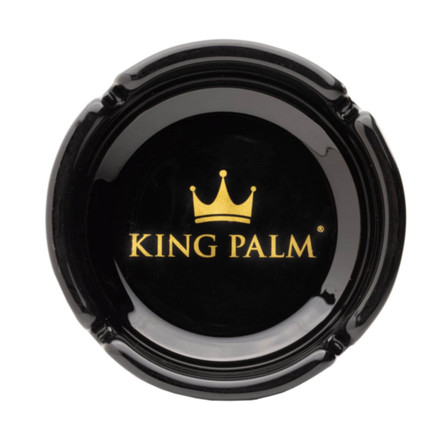 King Palm Ashtray Glass Black King Palm Ashtray Glass Black
