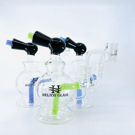 Helios Glass Waterpipe 6" With Sphera Inline Perc and Banger (Wpna 792) Helios Glass Waterpipe 6" With Sphera Inline Perc and Banger (Wpna 792)