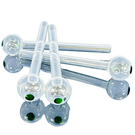 6 Inch Oil Burner - Clear With Color Dot - 915 - Price Per Piece 6 Inch Oil Burner - Clear With Color Dot - 915 - Price Per Piece