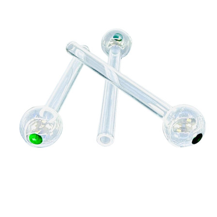 6 Inch Oil Burner - Clear With Color Dot - 793 - Price Per Piece 6 Inch Oil Burner - Clear With Color Dot - 793 - Price Per Piece