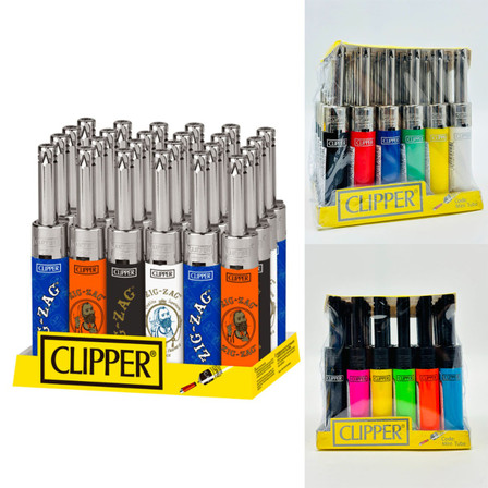 Clipper Lighter Electronic Mini Tube - 24 Counts Per Display