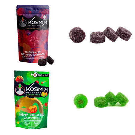 Kosmik Blasters Delta 9+CBD - 300mg Gummies - 10 Piece Per Pack Kosmik Blasters Delta 9+CBD - 300mg Gummies - 10 Piece Per Pack