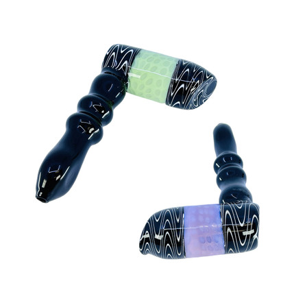 MSB16 - 6 Inch Bubbler - Wig Wag Black Hammer With Line