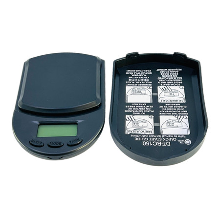 D-Tek Digital Scale - 150 x 0.01 Grams - DT-BC150-BLK - Black