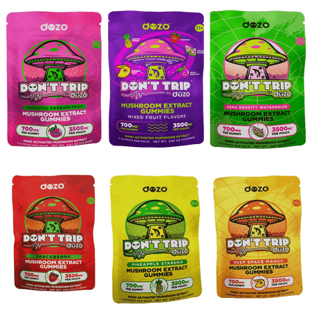 Dozo - Dont Trip - Amanita Muscaria+thc-p 700mg Gummies - 1 Count Per Pack - 25 Packs Per Dispenser Dozo - Dont Trip - Amanita Muscaria+thc-p 700mg Gummies - 1 Count Per Pack - 25 Packs Per Dispenser