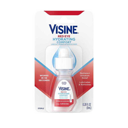 Visine Red Eye Relief 8ml Bottle - 6 Bottles Per Pack