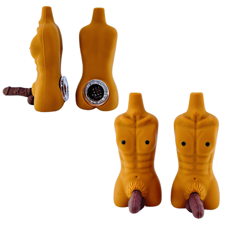 HPVC62 - 4 Inch Silicone Handpipe - Man - 4 Counts Per Pack - Assorted Colors HPVC62 - 4 Inch Silicone Handpipe - Man - 4 Counts Per Pack - Assorted Colors