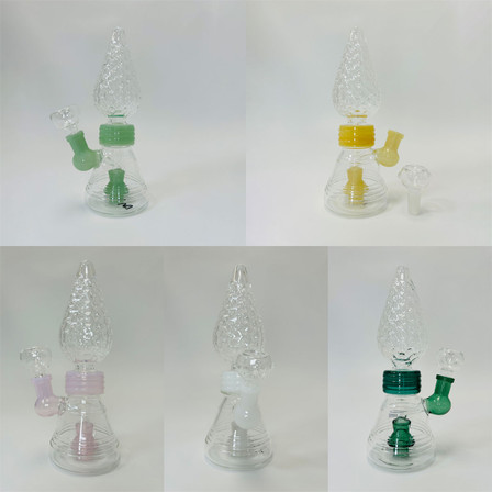 Beaker Waterpipe - 8 Inch With Showerhead Perc