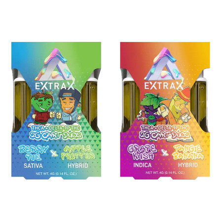 Extrax Adios Blend Live Resin Delta 9P+Thc-A Cartridge - 2x2 Grams Extrax Adios Blend Live Resin Delta 9P+Thc-A Cartridge - 2x2 Grams