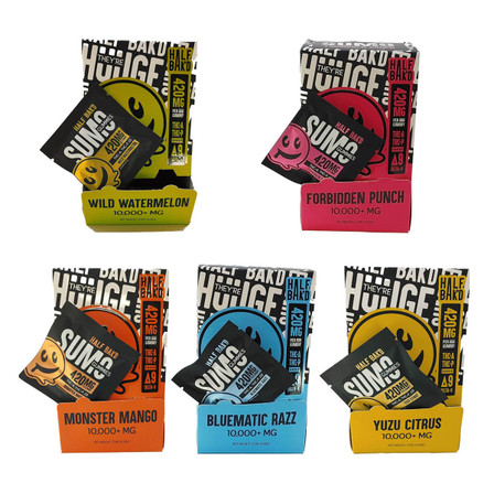 Half Bakd Sumo 840 mg Gummies - Thc-A+Thc-P+Delta 9 - 2 Counts Per Pack - 30 Packs Per Dispenser Half Bakd Sumo 840 mg Gummies - Thc-A+Thc-P+Delta 9 - 2 Counts Per Pack - 30 Packs Per Dispenser