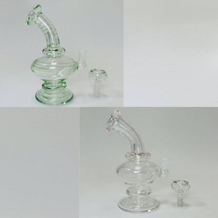 Waterpipe Mini 6-inch Bent Neck 10mm Male (Rhb-15)- Assorted Colors-WPAG183