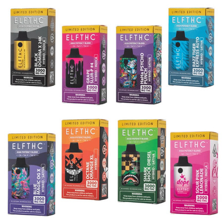 ELFTHC Limited Edition High Potency Delta 8 - THC-P - THC-X Disposable - 3ml ELFTHC Limited Edition High Potency Delta 8 - THC-P - THC-X Disposable - 3ml