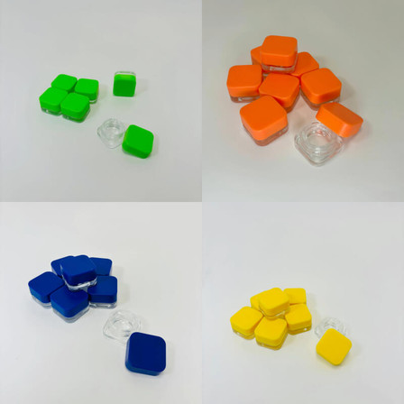 Square Child Proof Glass Jar - 5ml - 12 Counts Per Pack Square Child Proof Glass Jar - 5ml - 12 Counts Per Pack