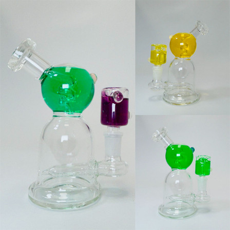 Glycerine Bowl and Dome Waterpipe with Upline Perc - 5 Inch - WPVC86