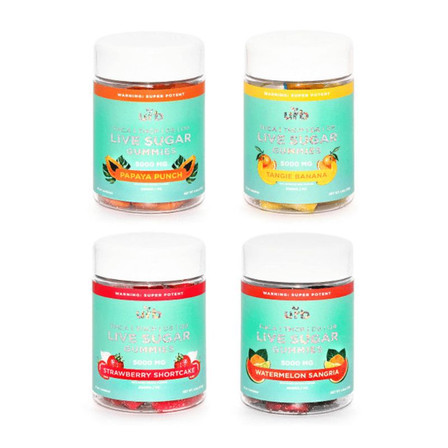 Urb Live Sugar - THC-A - THC-P - Delta-8 - Delta-9 - 5000mg Gummies - 25 Gummies Per Jar Urb Live Sugar - THC-A - THC-P - Delta-8 - Delta-9 - 5000mg Gummies - 25 Gummies Per Jar