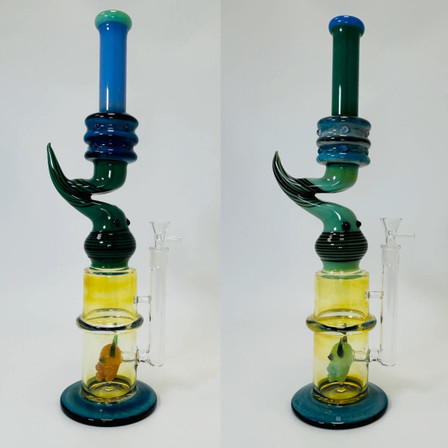Waterpipe 17-inch Zong With Diablo Perc -Assorted Color