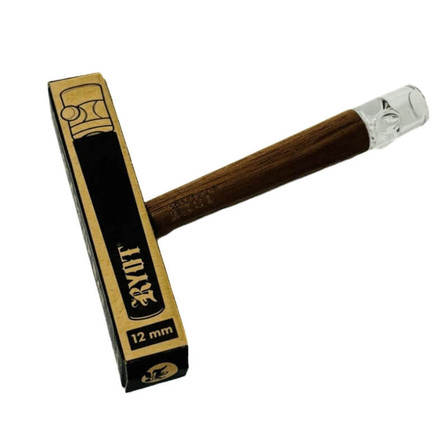 Ryot Wooden - 12mm One Hitter - With Glass Walnut Ryot Wooden - 12mm One Hitter - With Glass Walnut