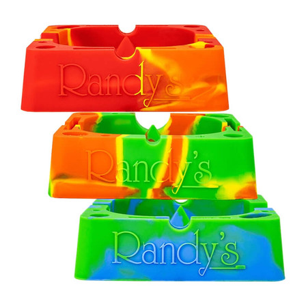Randy's Ashtray 7-inch - Square Silicone - Price Per Piece - Assorted Randy's Ashtray 7-inch - Square Silicone - Price Per Piece - Assorted