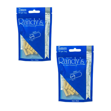 Randy's Pre-rolled Tips ,Natural Unrefined 20 Per Display (Bag 50ct)