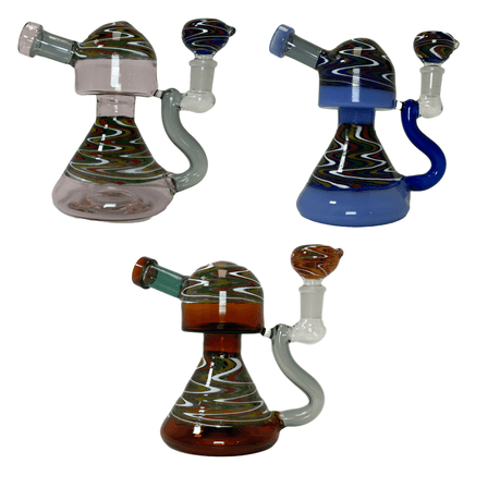Waterpipe 6-inchs Reversal Art Zig Zag With Inline Perc