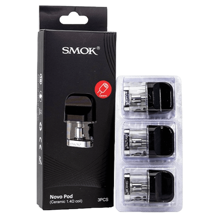 Smok Novo Pod Ceramic 1.4 Ohm - 3 Pods Per Pack Smok Novo Pod Ceramic 1.4 Ohm - 3 Pods Per Pack