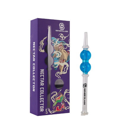 Sense Glass Glycerin Nectar Collector - Double Ball Design - 8 Inch - Assorted Colors Sense Glass Glycerin Nectar Collector - Double Ball Design - 8 Inch - Assorted Colors