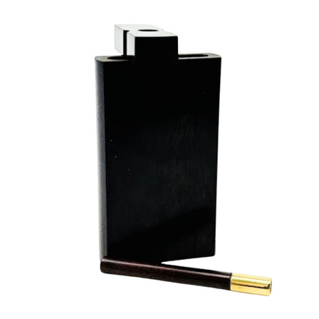 4 Inches - Black Wooden Dugout with One-Hitter