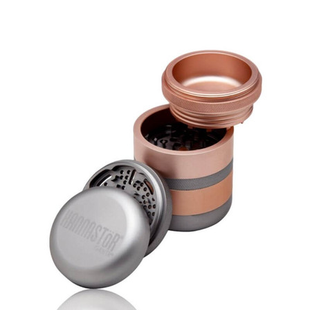Kannastor 4 piece Jar Grinder 2.2 Inches Rose Gold Kannastor 4 piece Jar Grinder 2.2 Inches Rose Gold