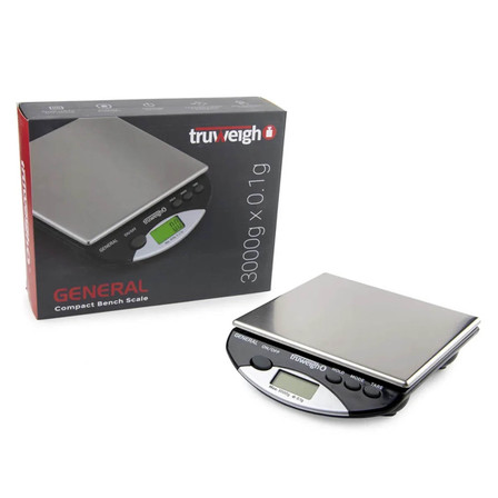Truweigh General Compact Bench Scale - 3000 x 0.1 Grams Truweigh General Compact Bench Scale - 3000 x 0.1 Grams