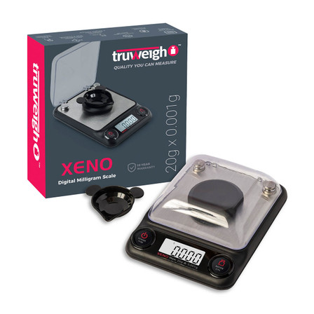 Truweigh Xeno Milligram Scale - 20 x 0.001 Gram - Black Truweigh Xeno Milligram Scale - 20 x 0.001 Gram - Black