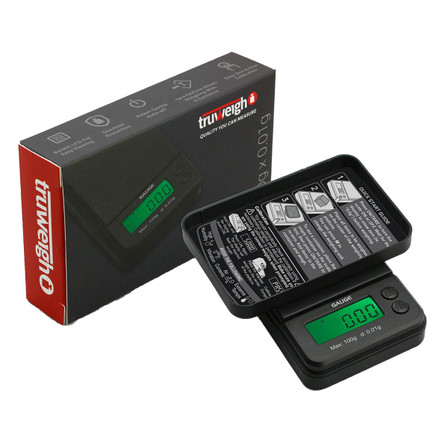 Truweigh Gauge Mini Scale - 100 X 0.01 Gram - Black Truweigh Gauge Mini Scale - 100 X 0.01 Gram - Black