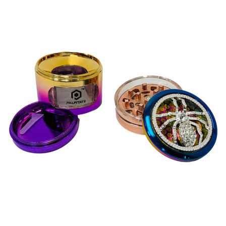 Grinder Spinnable Mix Diamond Design Spider-Skull - 60 mm - 4 Parts