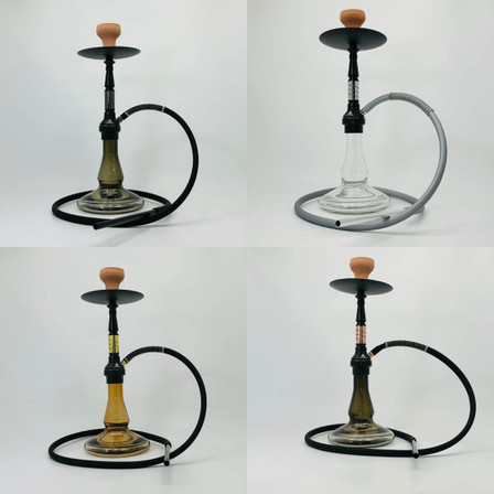 Luxor Shisha Hookah - Double Color With Honeycomb Diffuser in Bottom Pipe - 1 Hose - 22 Inches - (MKA-101)