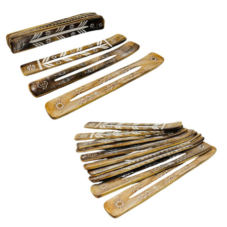 Incense Holder - Carved Wood - 10 Inches - 10 Per Pack - IN106 Incense Holder - Carved Wood - 10 Inches - 10 Per Pack - IN106