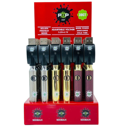 Pop Hit - Battery - 900mAh - 30 Counts Per Display Pop Hit - Battery - 900mAh - 30 Counts Per Display