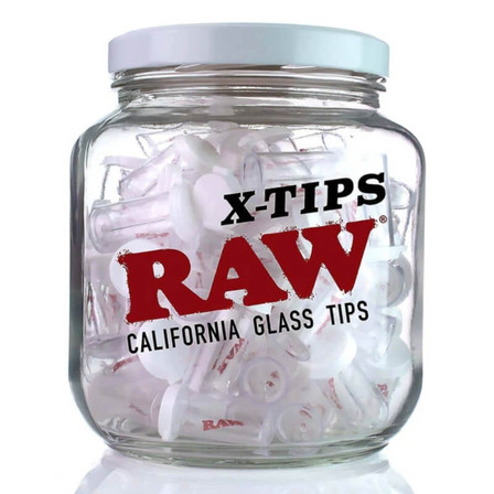 Raw X - Glass Tips - 75 Counts Per Jar Raw X - Glass Tips - 75 Counts Per Jar
