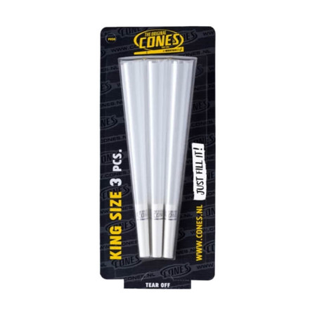 The Original Cones - King Size -109mmx30mm - Blister Pack - 3 Cones Per Pack - 32 Packs Per Box - Bleached The Original Cones - King Size -109mmx30mm - Blister Pack - 3 Cones Per Pack - 32 Packs Per Box - Bleached